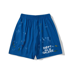 Gallery Dept. Electric Blue Paint-Splatter Shorts