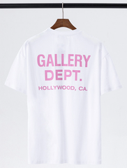 Gallery Dept. White Pink Logo Tee