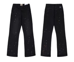 Gallery Dept. Black Paint-Splatter Flare Jeans
