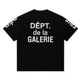 Gallery Dept. Black Distressed Sleeve Tee