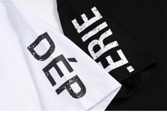 Gallery Dept. Black Distressed Sleeve Tee
