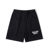 Gallery Dept. Black Logo Fleece Shorts