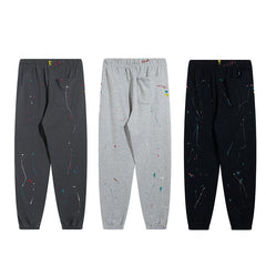 Gallery Dept. Charcoal Paint-Splatter Joggers