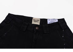 Gallery Dept. Black Paint-Splatter Flare Jeans