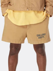 Gallery Dept. Khaki Minimal Logo Drawstring Shorts