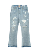 Gallery Dept. Distressed Paint-Splatter Flare Jeans