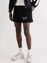 Gallery Dept. Black Contrast Logo Drawstring Shorts