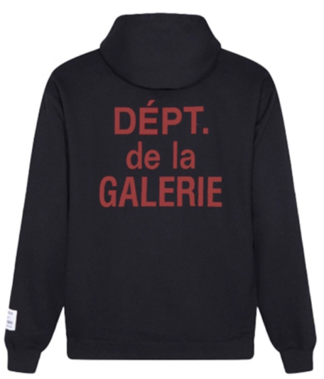Gallery Dept. Burgundy Script Fleece Zip Hoodie