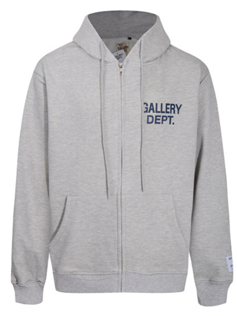 Gallery Dept. Navy Mark Fleece Zip Hoodie
