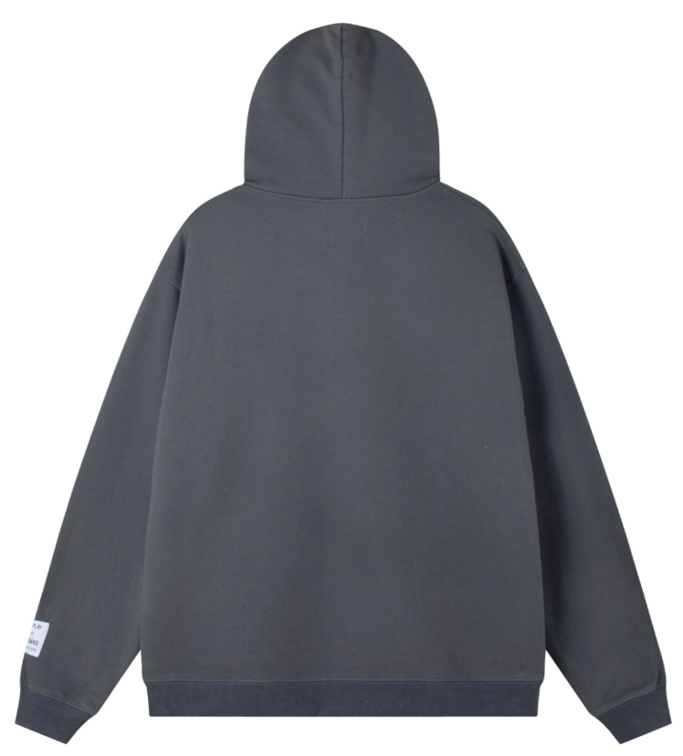 Gallery Dept. Charcoal Fleece Logo Zip Hoodie