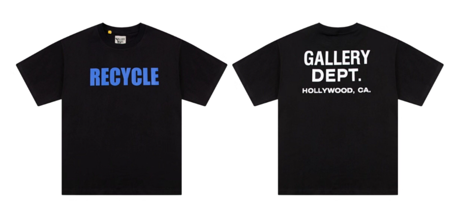 Gallery Dept. Black Recycle Logo Tee