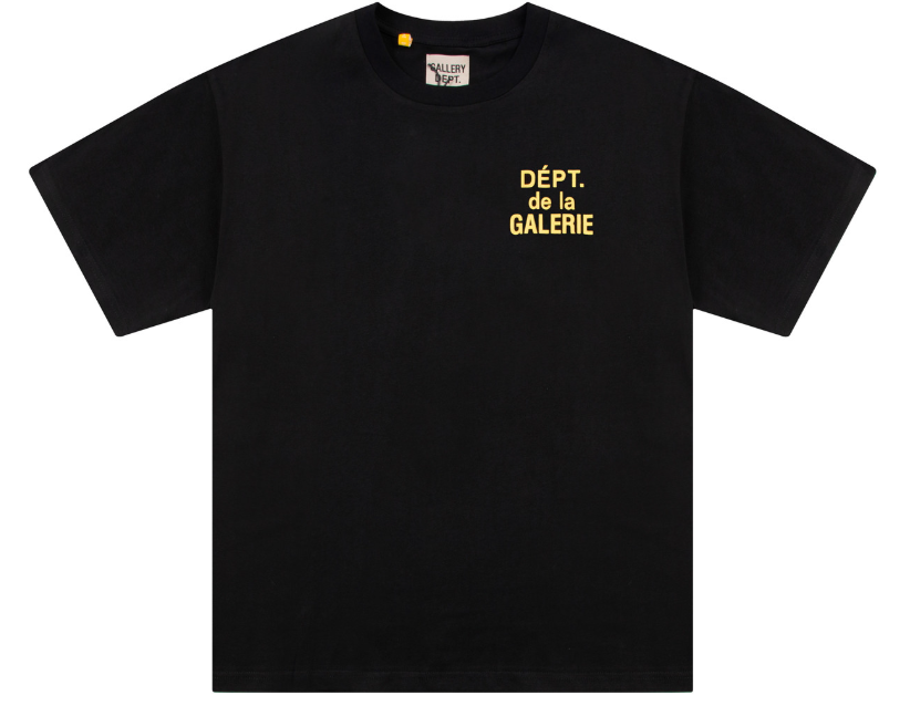 Gallery Dept. Black Golden Script Tee