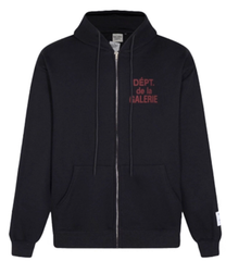 Gallery Dept. Burgundy Script Fleece Zip Hoodie