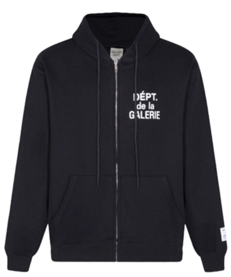 Gallery Dept. Paris Script Fleece Zip Hoodie