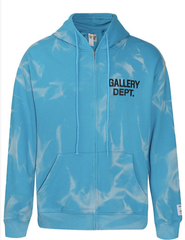 Gallery Dept. Sky Blue Tie-Dye Zip-Up Hoodie