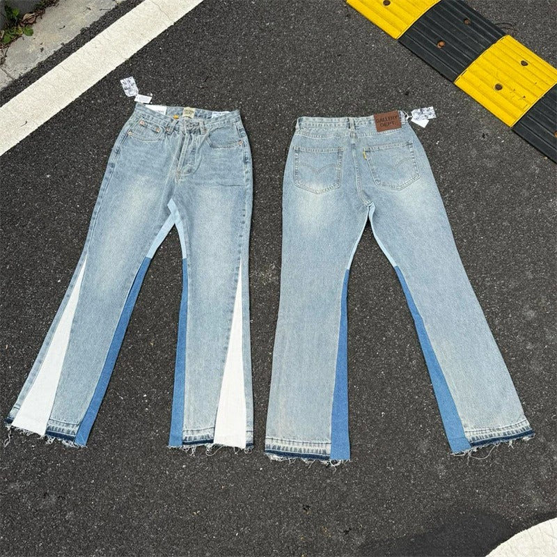 Gallery Dept. Contrast-Panel Split Flare Jeans