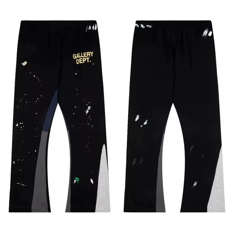Gallery Dept. Black Splatter Panel Cargo Pants