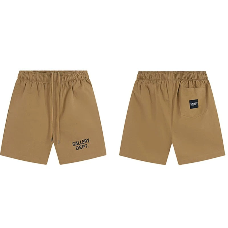 Gallery Dept. Khaki Minimal Logo Drawstring Shorts