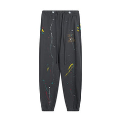 Gallery Dept. Charcoal Paint-Splatter Joggers