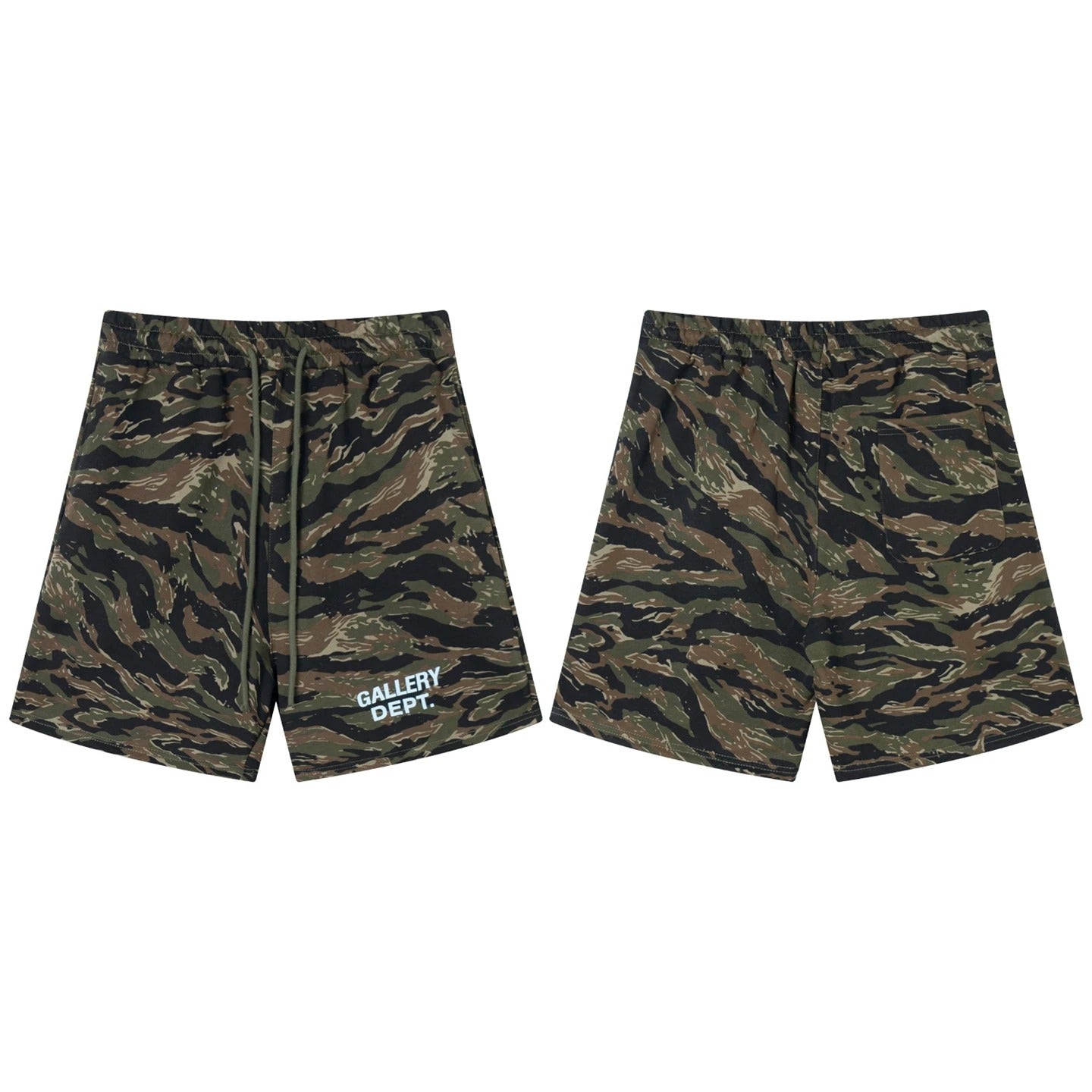 Gallery Dept. Tiger Camo White Logo Shorts