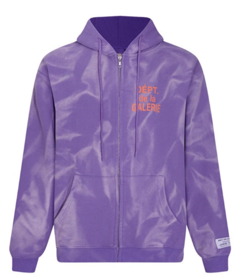 Gallery Dept. Satin Script Zip Hoodie