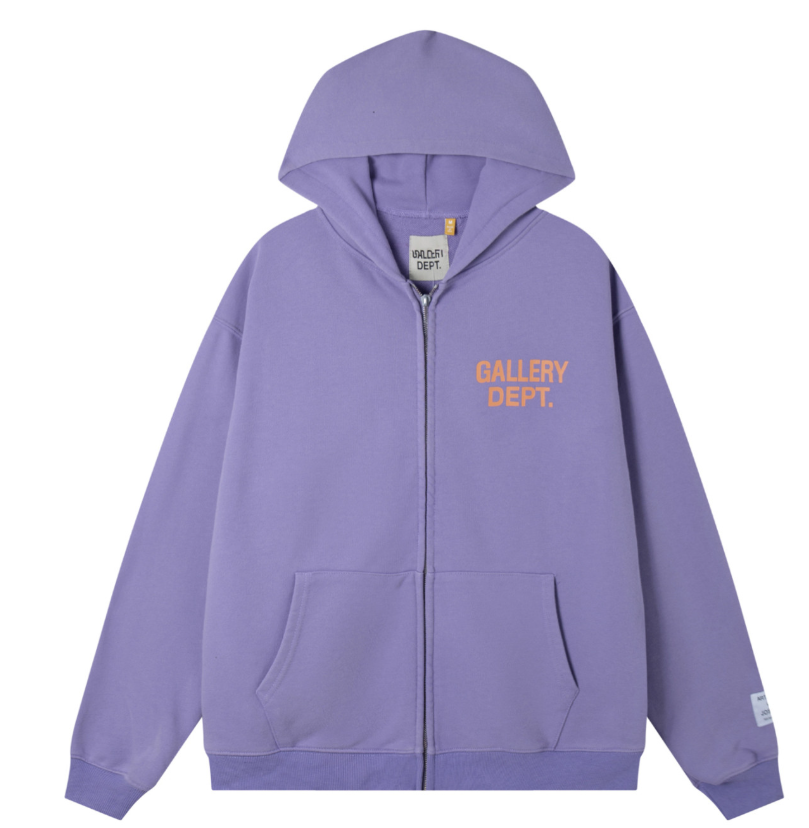 Gallery Dept. Lavender Fleece Zip Hoodie