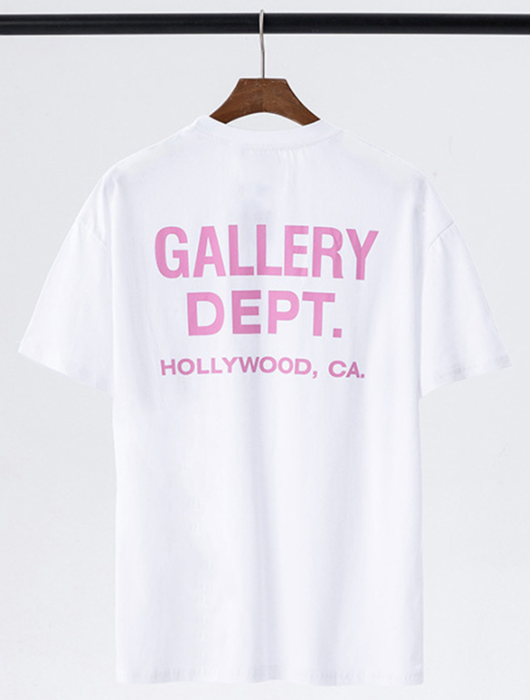 Gallery Dept. White Pink Logo Tee