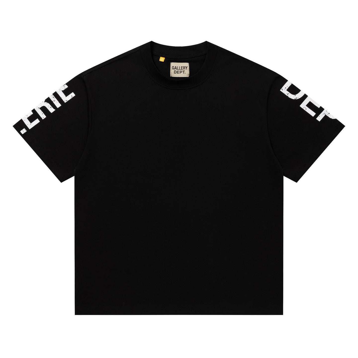 Gallery Dept. Black Distressed Sleeve Tee