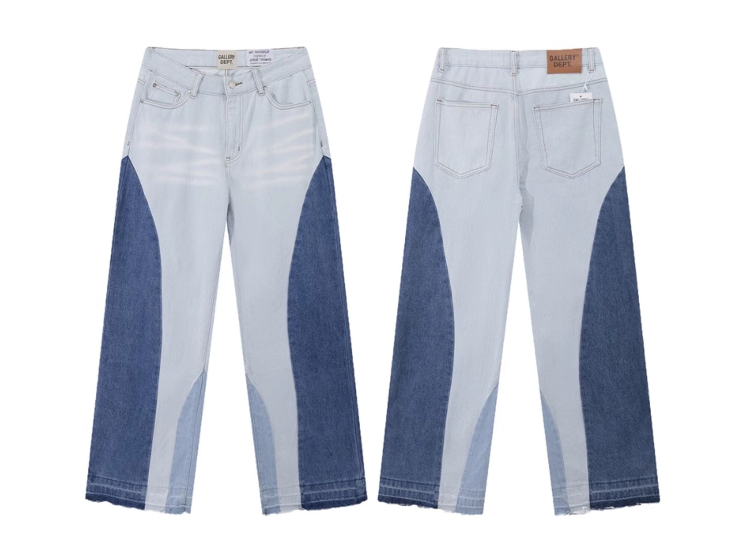 Gallery Dept. Two-Tone Washed Flare Jeans