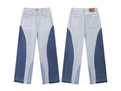 Gallery Dept. Two-Tone Washed Flare Jeans
