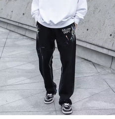 Gallery Dept. Black Splatter Panel Cargo Pants