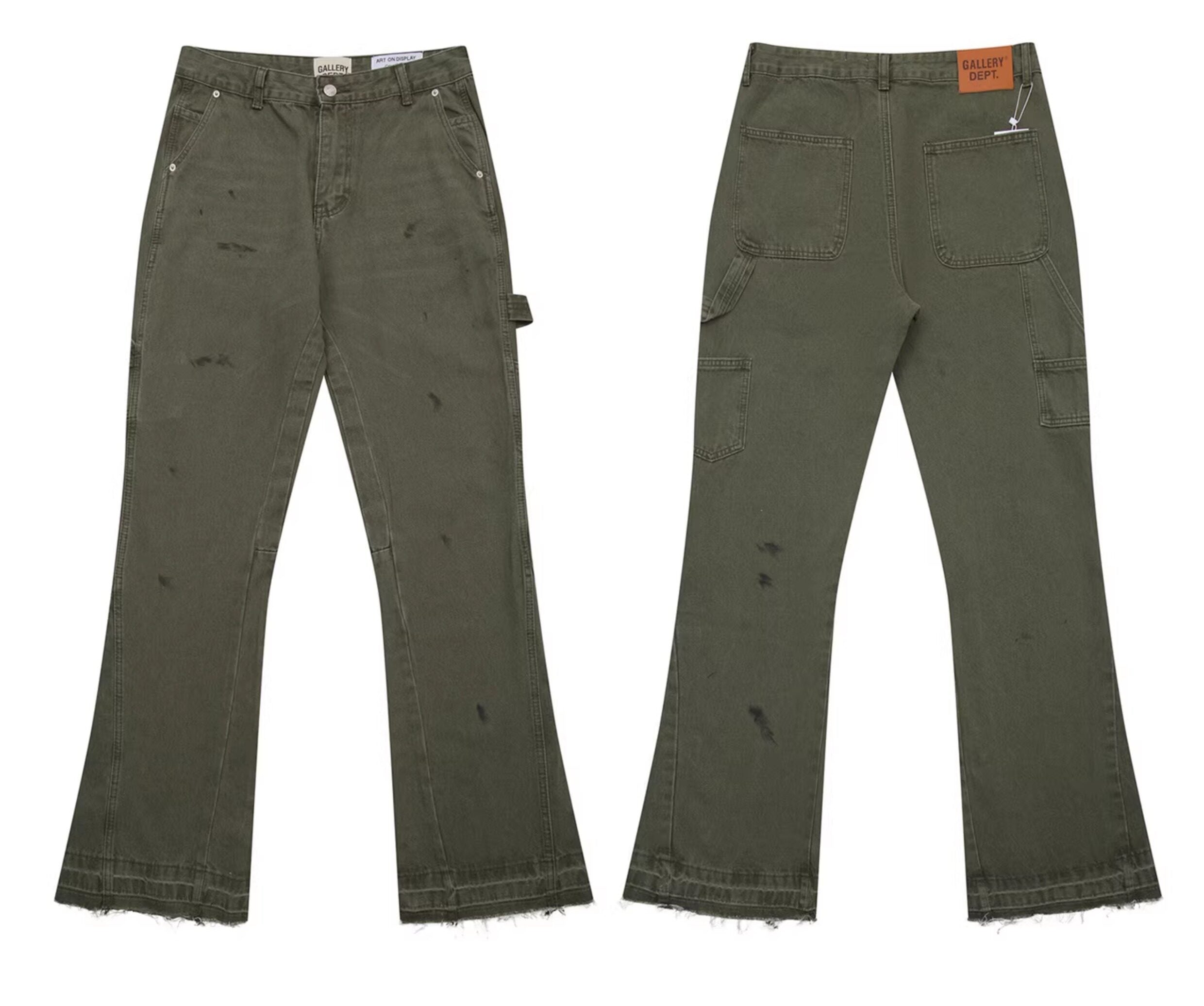 Gallery Dept. Olive Vintage Flare Cargo Pants