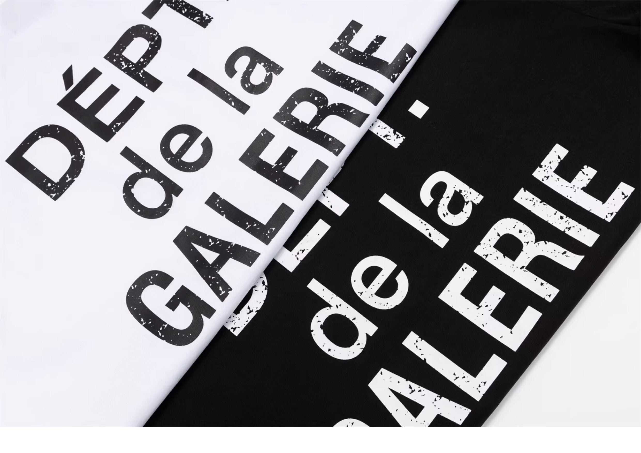 Gallery Dept. Black Distressed Sleeve Tee