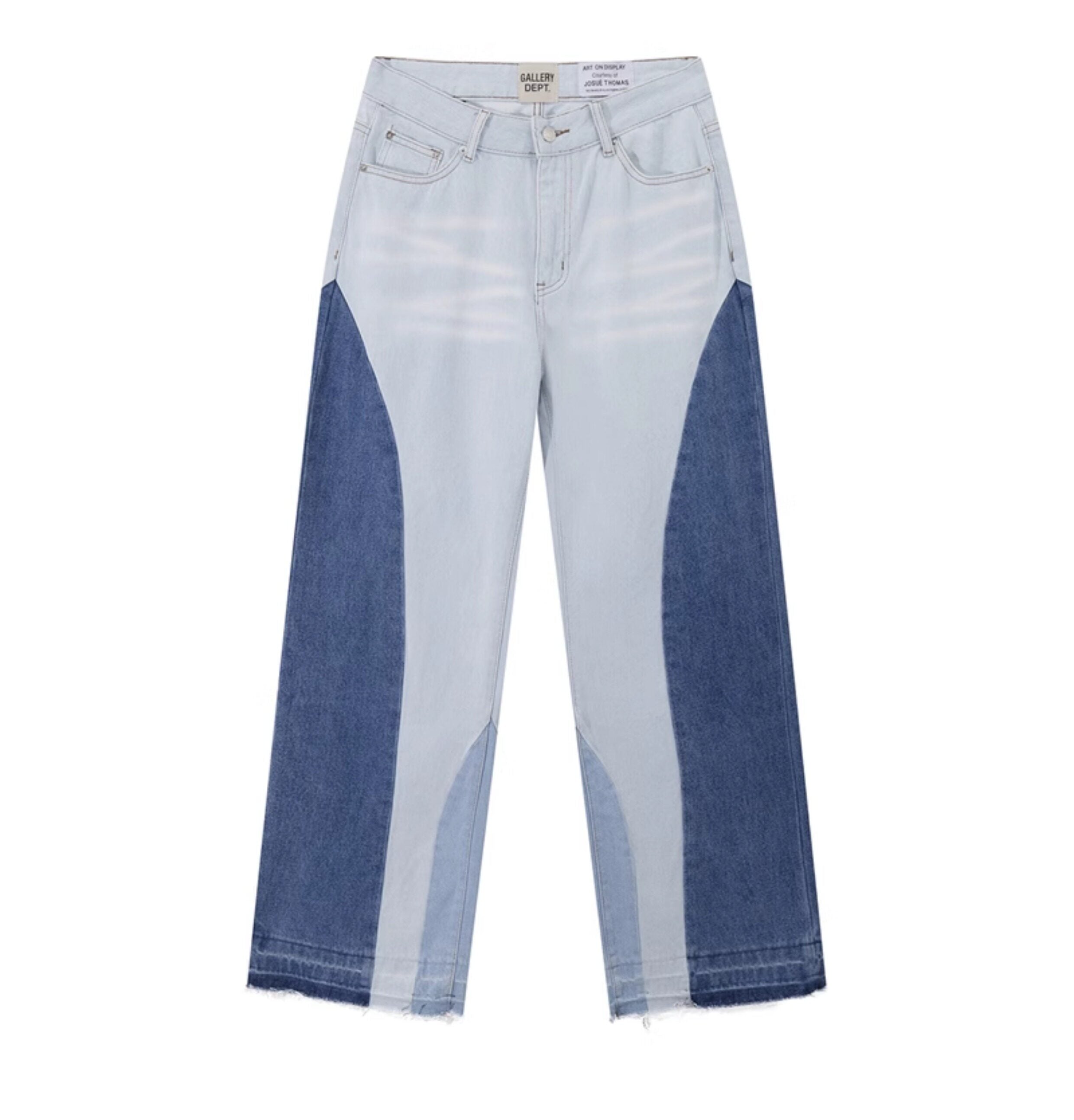 Gallery Dept. Two-Tone Washed Flare Jeans