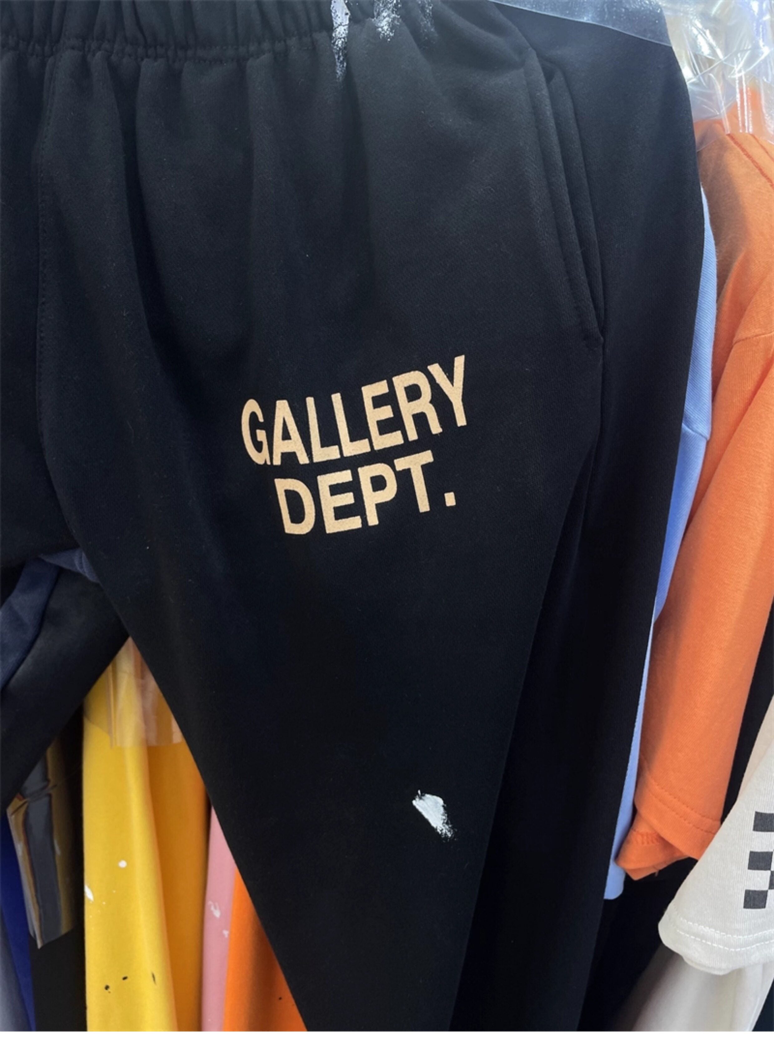 Gallery Dept. Black Splatter Panel Cargo Pants