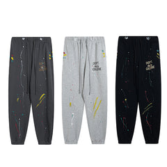 Gallery Dept. Charcoal Paint-Splatter Joggers