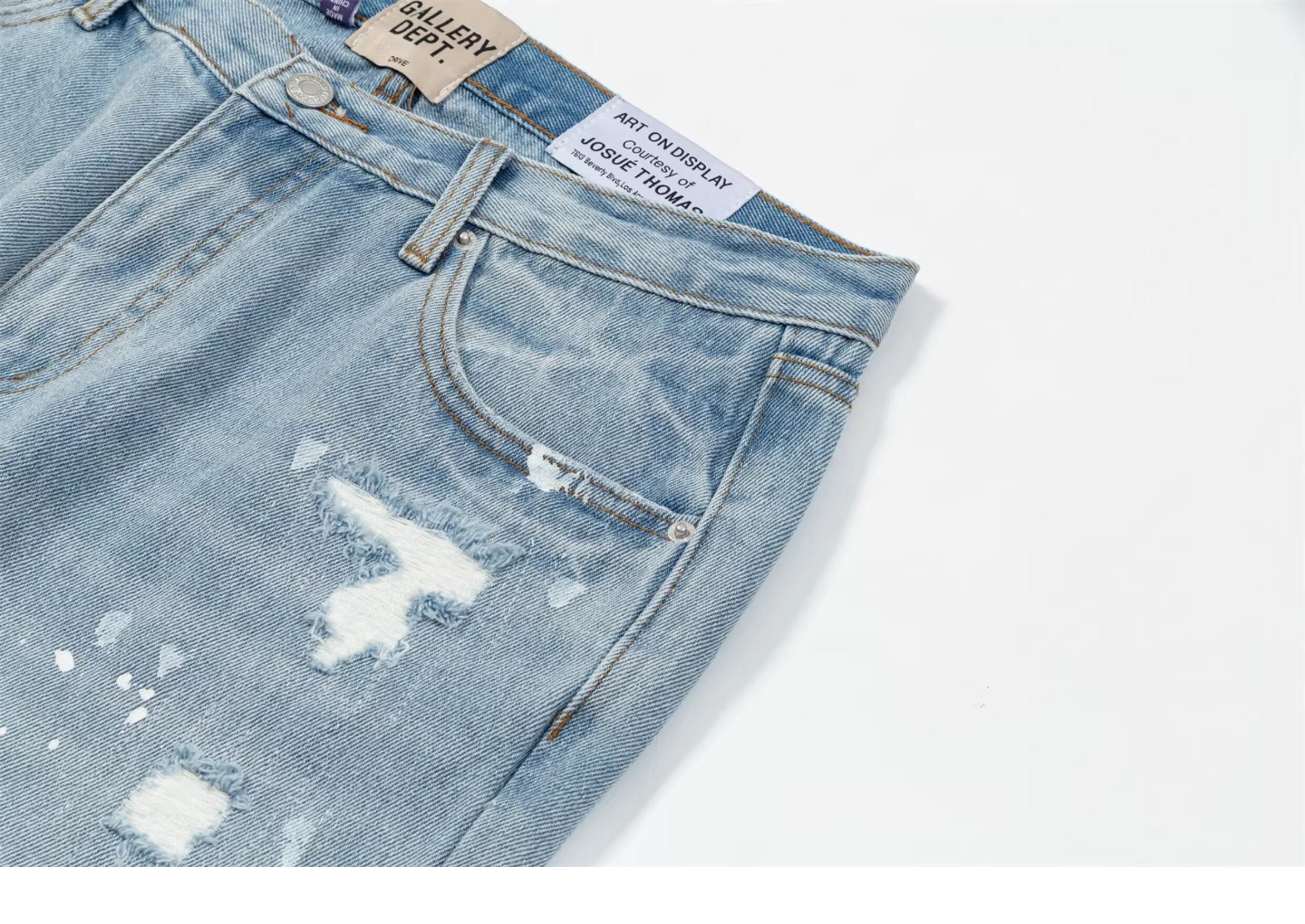 Gallery Dept. Distressed Paint-Splatter Flare Jeans