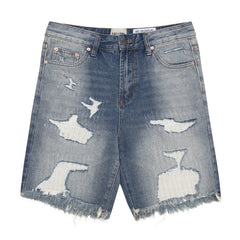 Gallery Dept. Gradient Wash Distressed Denim Shorts