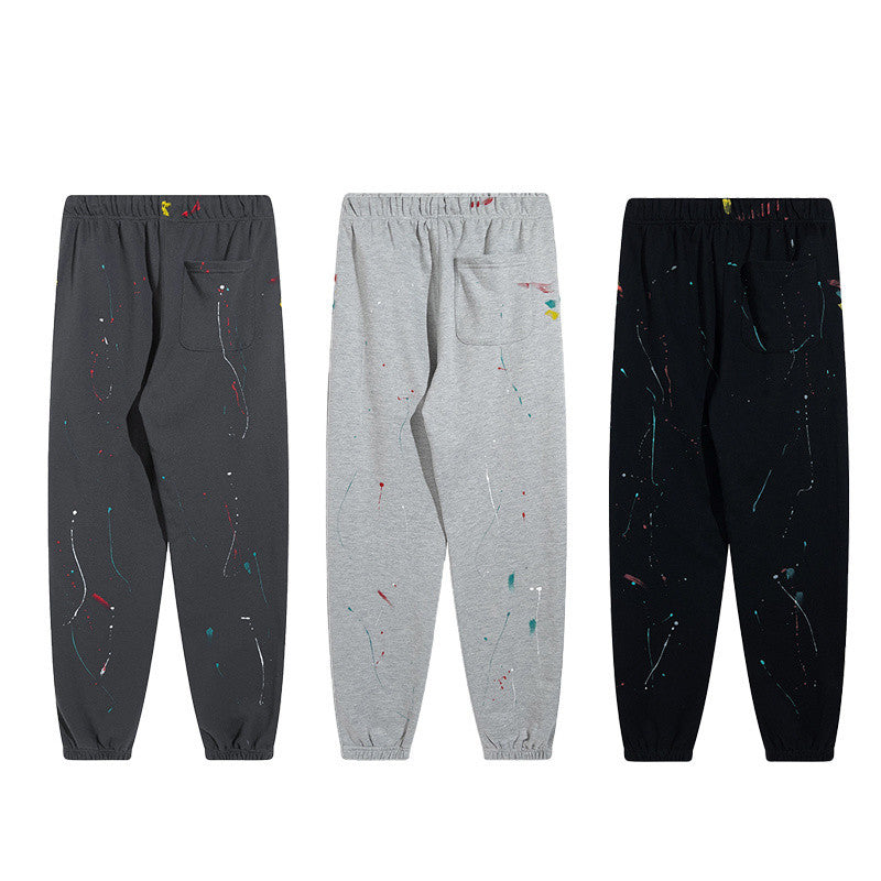 Gallery Dept. Charcoal Paint-Splatter Joggers