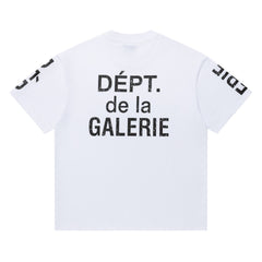 Gallery Dept. White Distressed Sleeve Tee