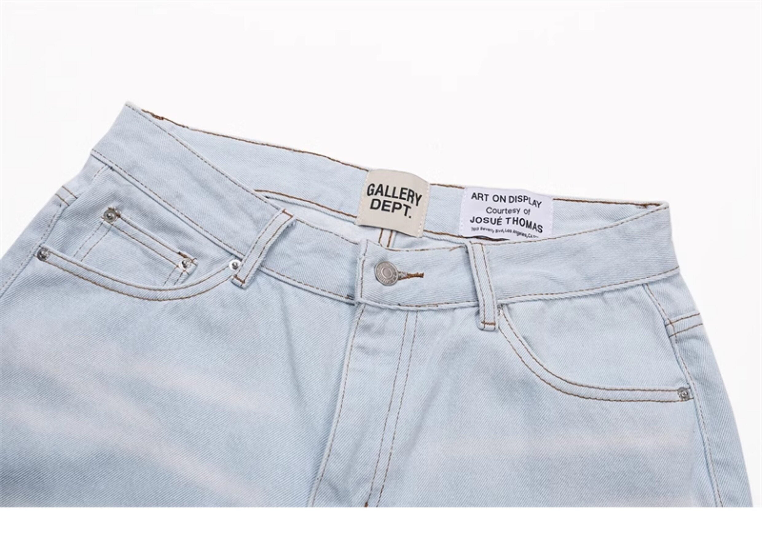 Gallery Dept. Two-Tone Washed Flare Jeans