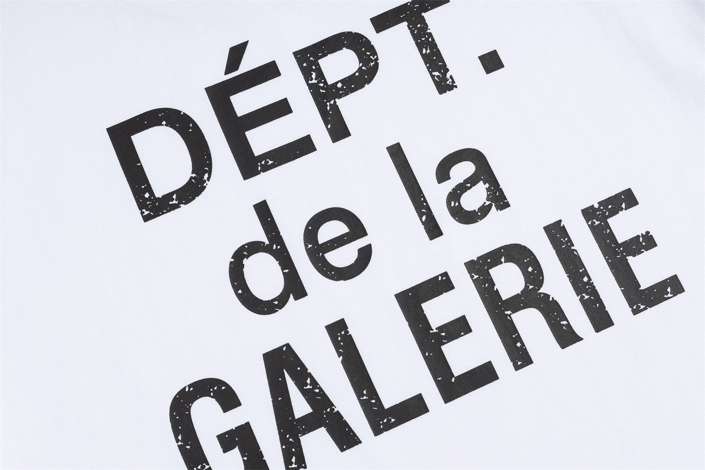 Gallery Dept. White Distressed Sleeve Tee