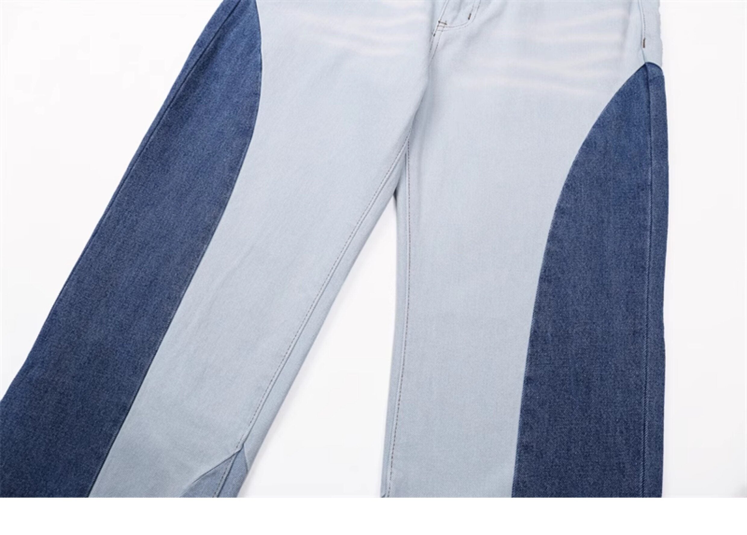 Gallery Dept. Two-Tone Washed Flare Jeans