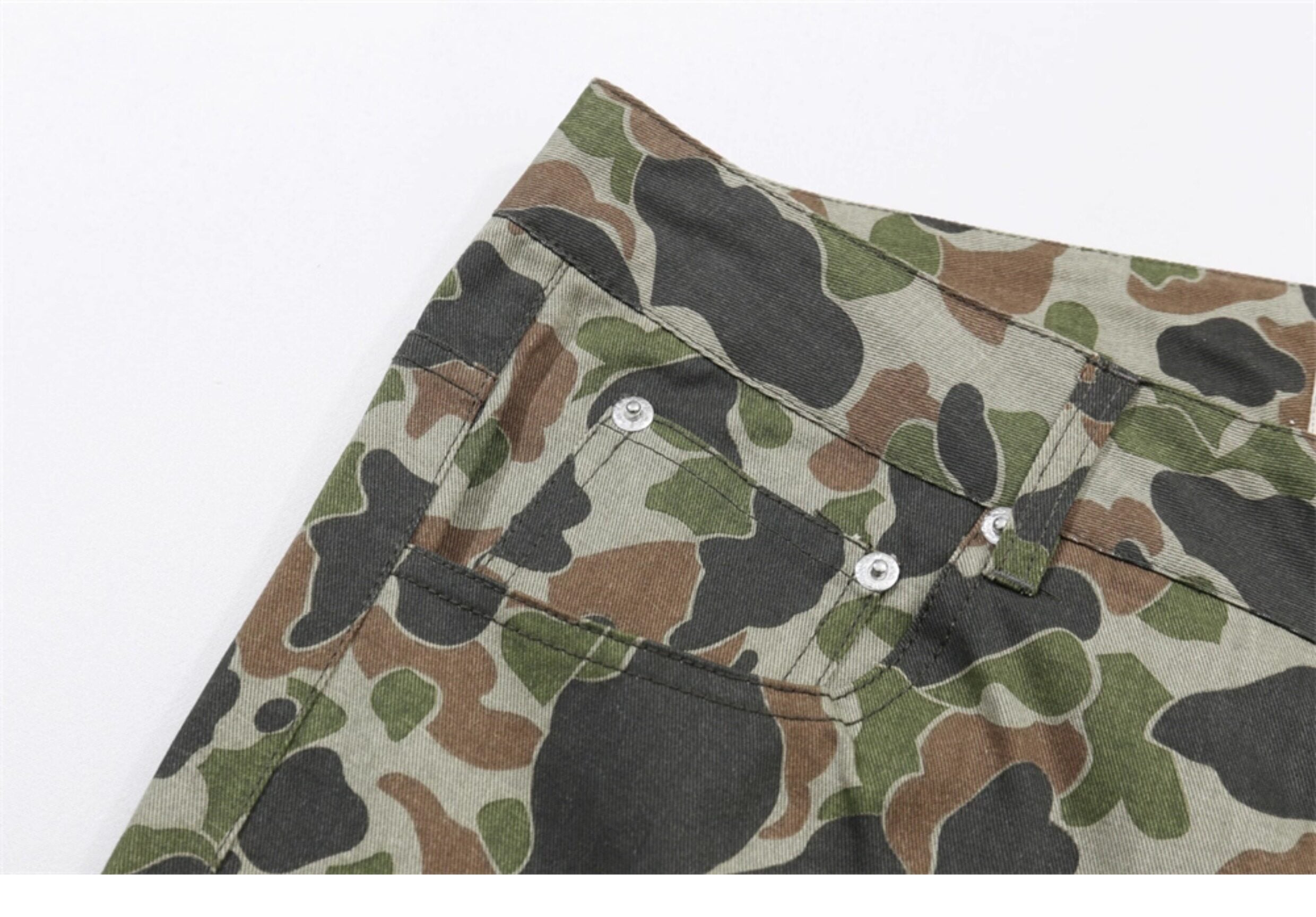 Gallery Dept. Olive Camo Straight-Leg Jeans