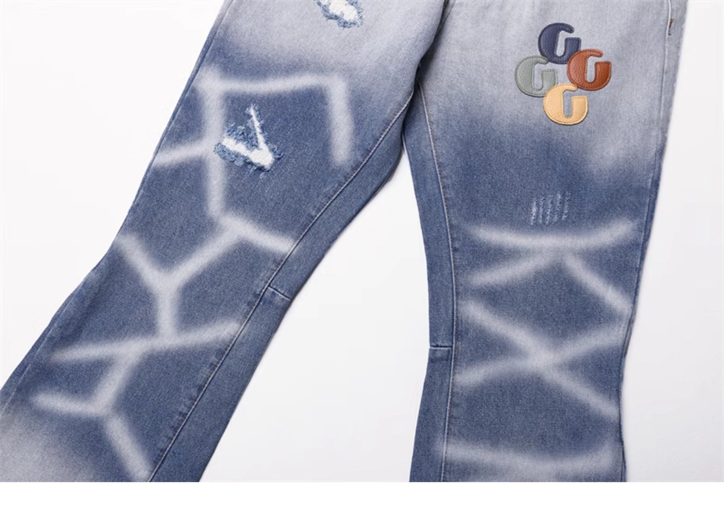 Gallery Dept. Graffiti Gradient Flare Jeans