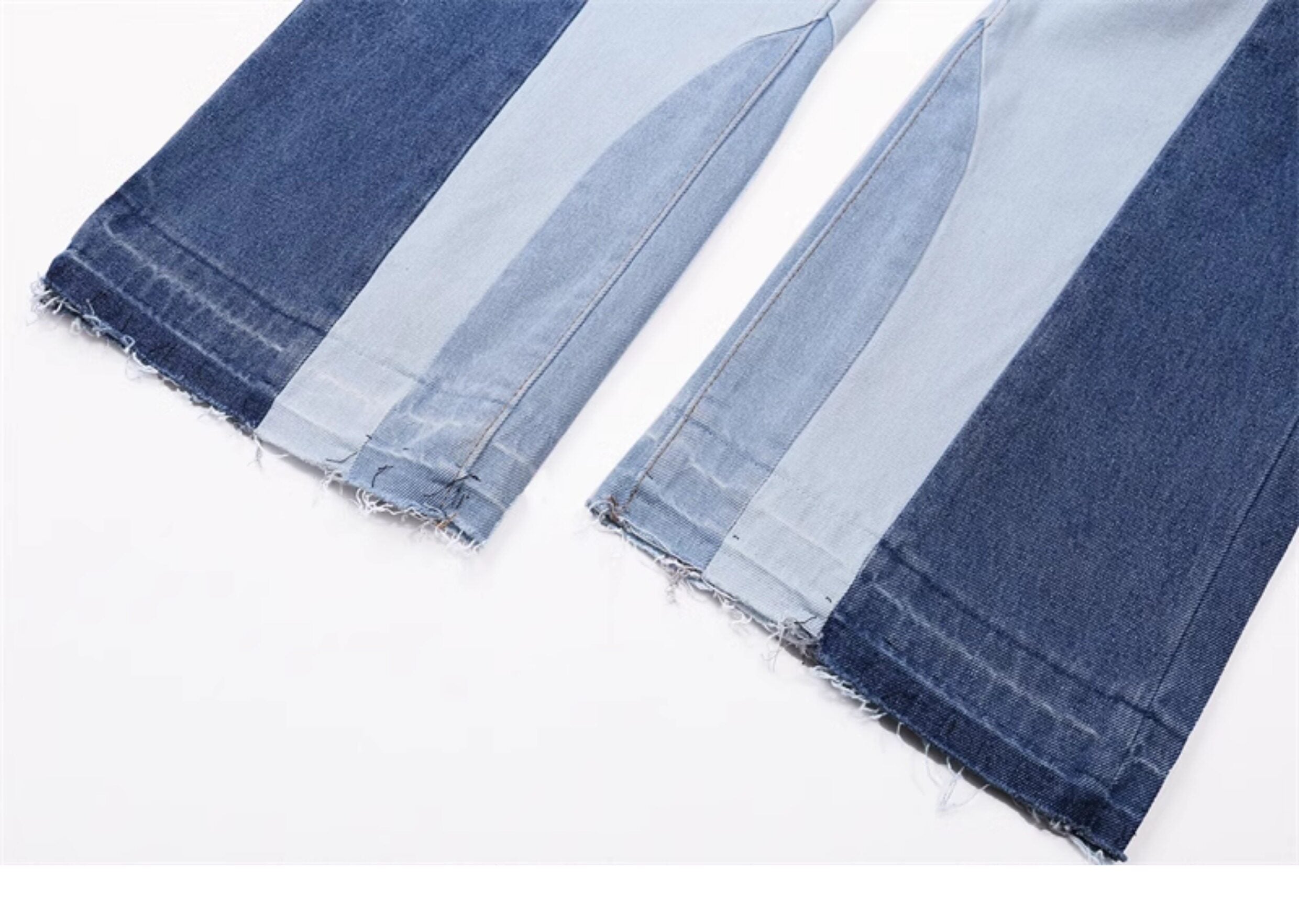 Gallery Dept. Two-Tone Washed Flare Jeans