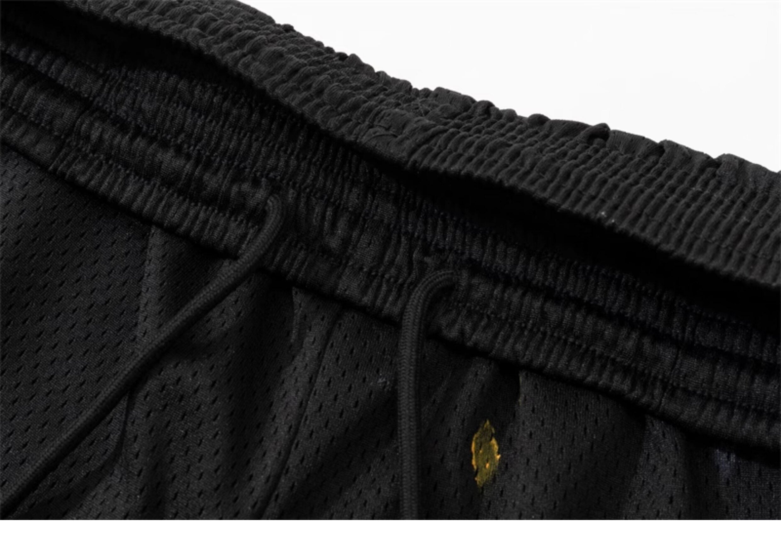 Gallery Dept. Black Paint-Splatter Mesh Shorts