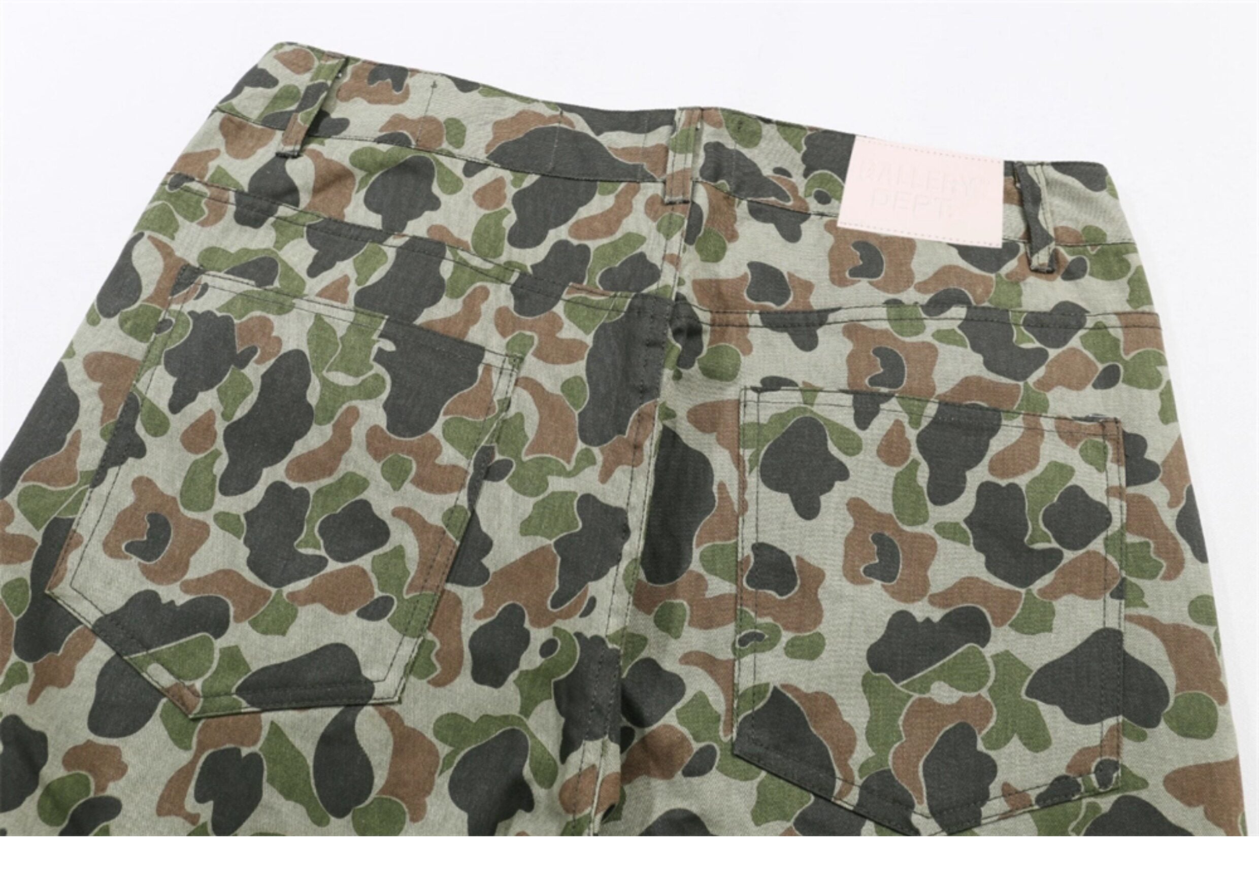Gallery Dept. Olive Camo Straight-Leg Jeans