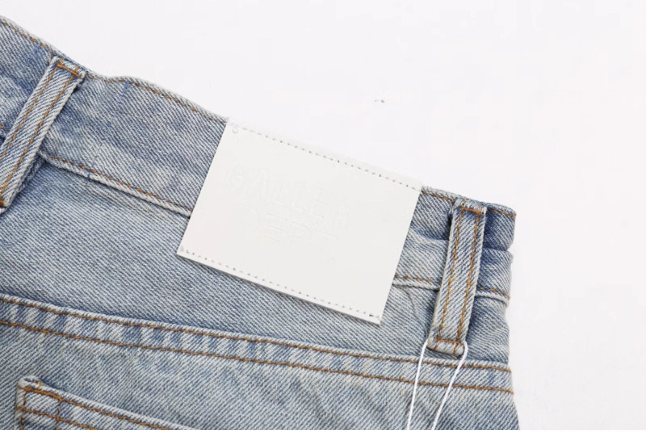 Gallery Dept. Gradient Wash Distressed Denim Shorts
