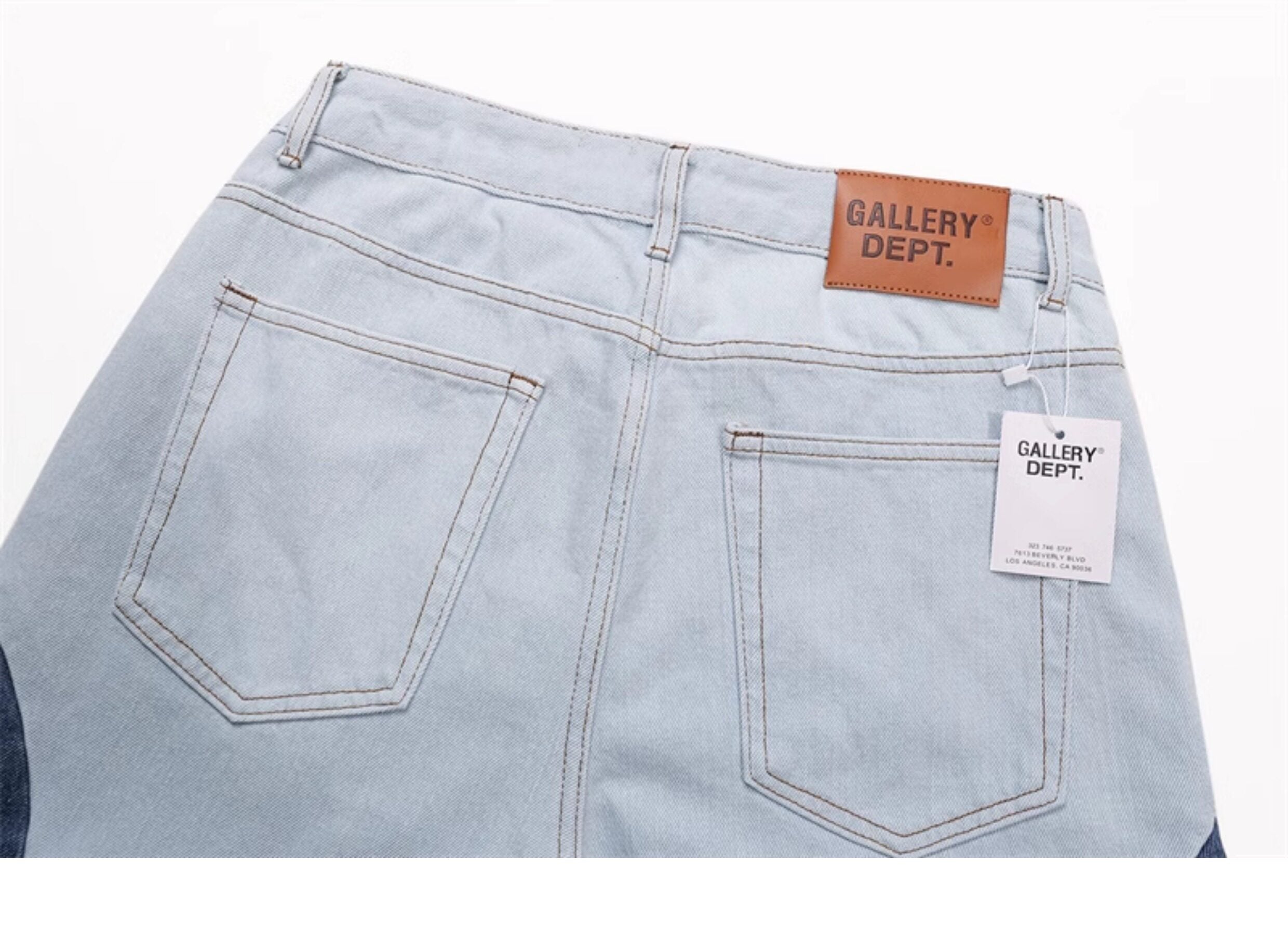 Gallery Dept. Two-Tone Washed Flare Jeans